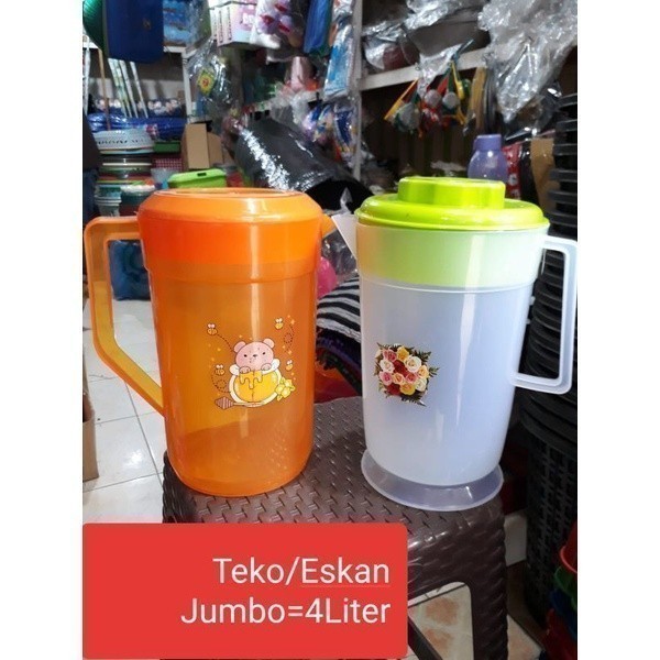 Teko Plastic / Eskan 4 liter Bahan Premium Quality  E Ds (BISA COD)