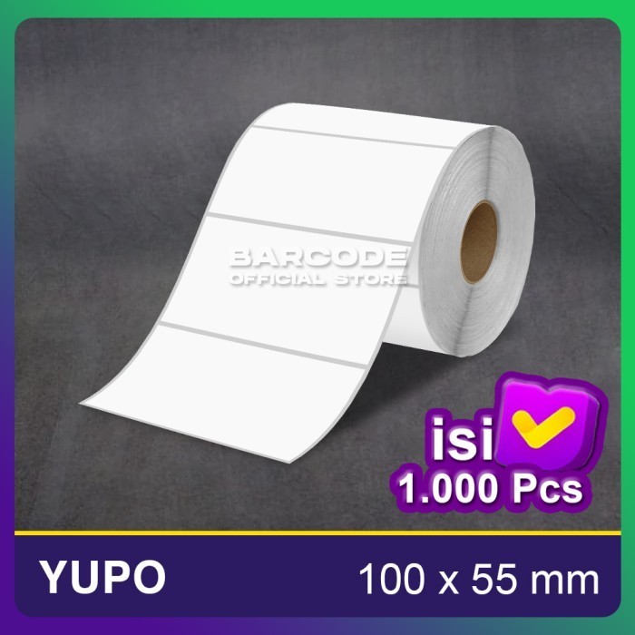 

Label Barcode Yupo 100 x 55 1 Line Isi 1000 Pcs Stiker 100x55 mm -TMA56