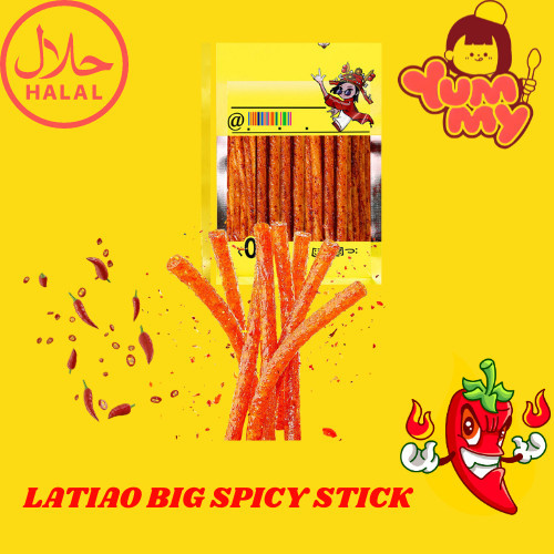 

HALAL SNACK IMPORT Snack Latiao vegetarian Cemilan Hot Spicy strip pedas cemilan viral big spicy stick strip pedas yummy keripik balado 92 gram