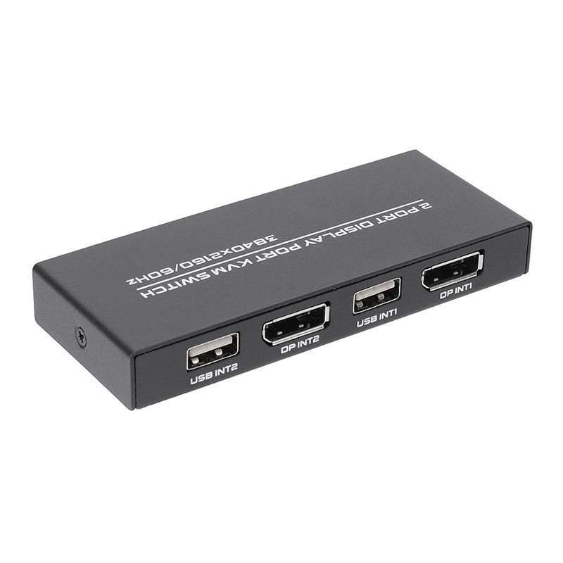 Displayport KVM Switch, 4K@60Hz DP USB Switcher For 2 Computer Share Keyboard Mouse Printer And Ultr
