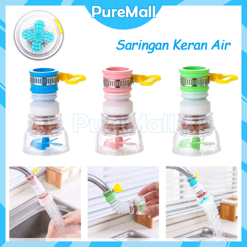 Saringan Kran Air / Sambungan Keran Air / Sambungan Kran Flexible Filter Air Anti Splash Shower