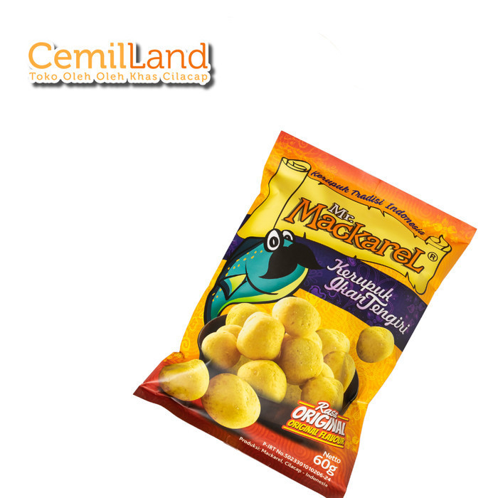 

Kerupuk Tengiri Mr. Mackarel Premium (Autentik, Renyah, & Berkualitas) - Original 30gr