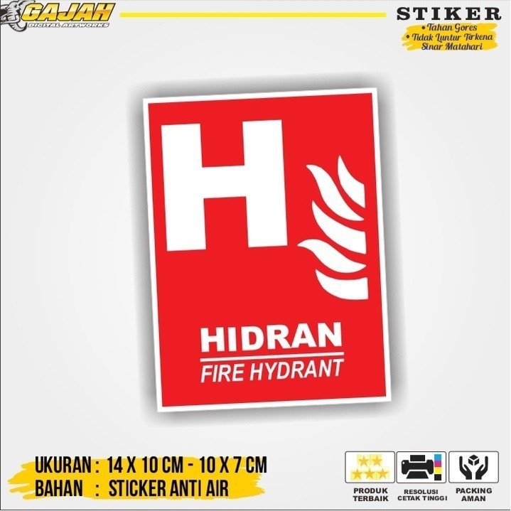 

Stiker Sign Hidran / Stiker Sign Petunjuk Hidran multi Sticker