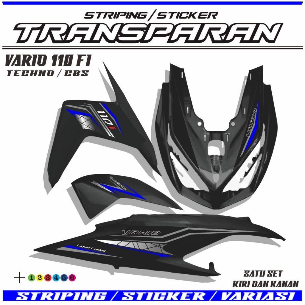 STIKER VARIO OLD 110 TECHNO / STRIPING VARIO 110 TECHNO /VARIO 110 CBS STIKER TRANAPARAN MOTIP TERBA