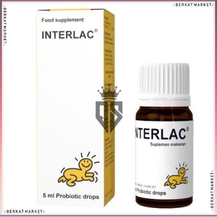Interlac Probiotics Probiotic Probiotik Drop Drops 5ml Obat Suplemen Anti Kembung Kolik Diare Pencer