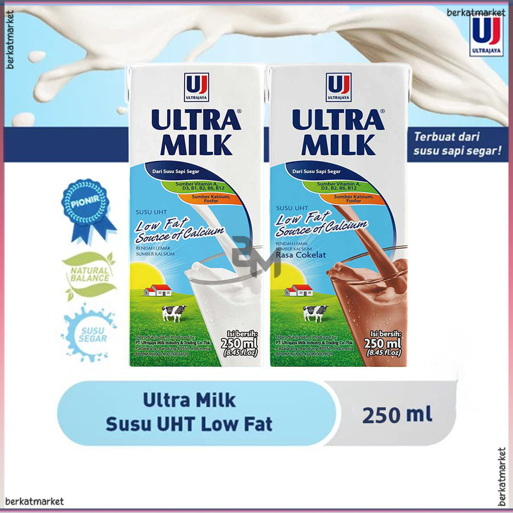 

Susu Ultra Milk Uht Low Fat Coklat Full Cream 250ml 125ml 200ml 750ml 1000ml 1 L Dus Karton