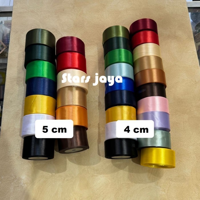 

Pita Satin Ukuran 4 cm, Pita Kado, Pita Besar, Pita Dekorasi - 4cm