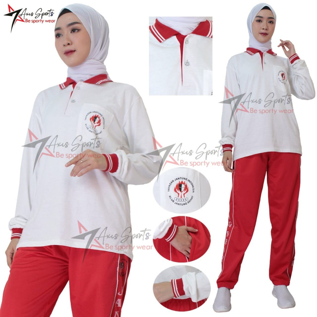 IY78JH SETELAN OLAHRAGA SENAM JANTUNG SEHAT / SERAGAM OLAHRAGA JANTUNG SEHAT