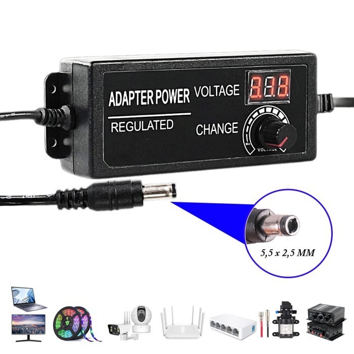 Adaptor Power Supply Converter Charger Universal Dimmer Controller AC 100 240 V To DC 3V 24V 3A