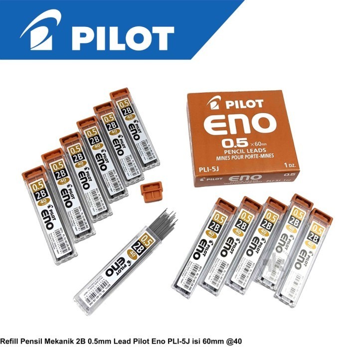 

Isi Pensil Pilot Eno 2B Refill isi 40 Leads Pensil Mekanik 0.5mm PLI-5J (0.5 x 60mm x 40)