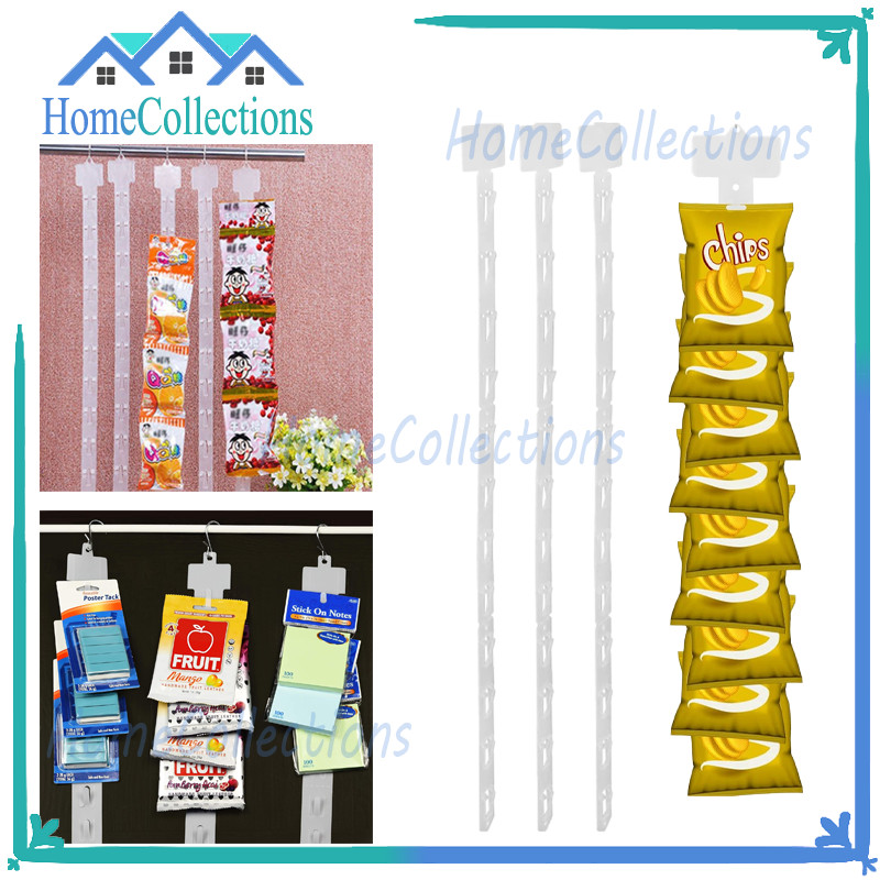 Clip Strip Display Makanan / Strip Gantung Display Supermarket / Klip Display Snack / Strip Klip Pro
