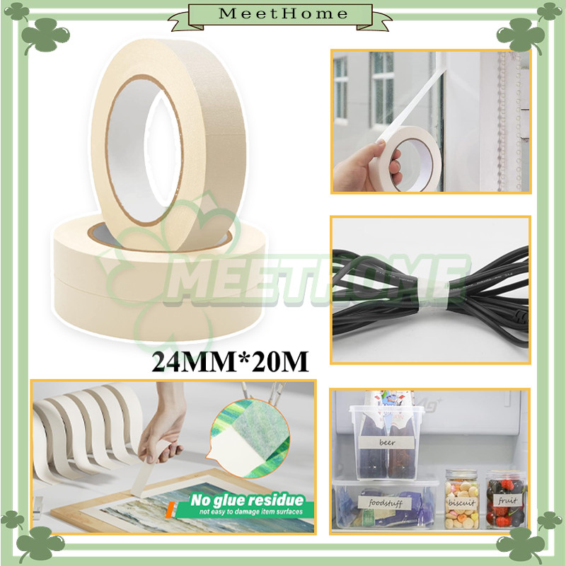 Lakban Kertas/Isolasi Kertas 24mm/Lakban Isolasi Kertas/24 mm x 20 meter