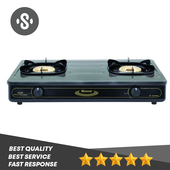 Kompor Gas Rinnai RI-602BGX / Rinnai RI602BGX / Rinnai RI 602 2 Tungku