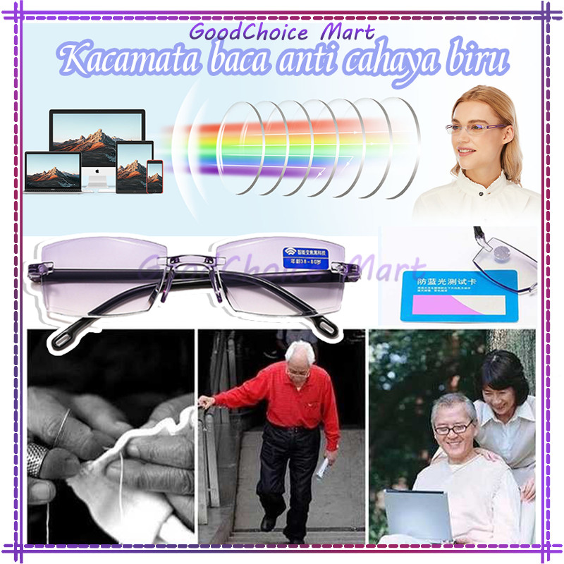 Kacamata baca wanita pria Lensa Antiradiasi-blueray / Kacamata Baca Auto Fokus Super Anti Blueray / 