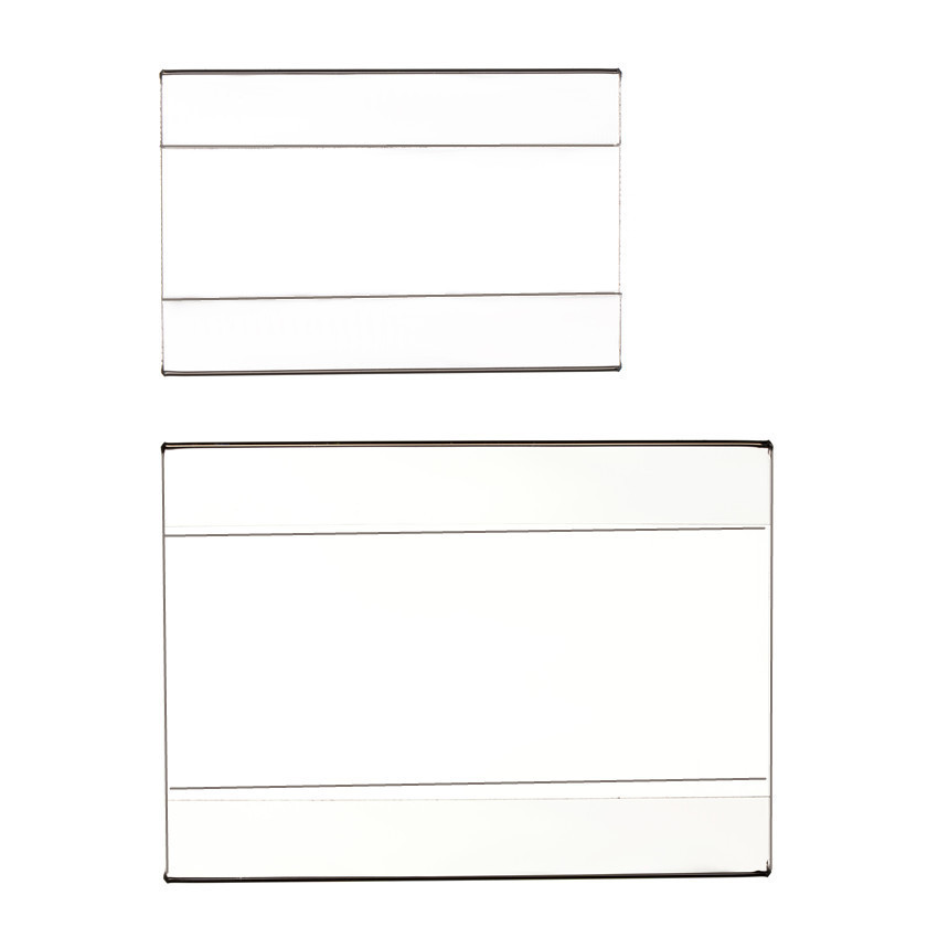 

T1.2mm Smaller Acrylic Plastic Name Sign Card Display Holders Price Tag Label ID Show Clear Advertising Paper 100pcs