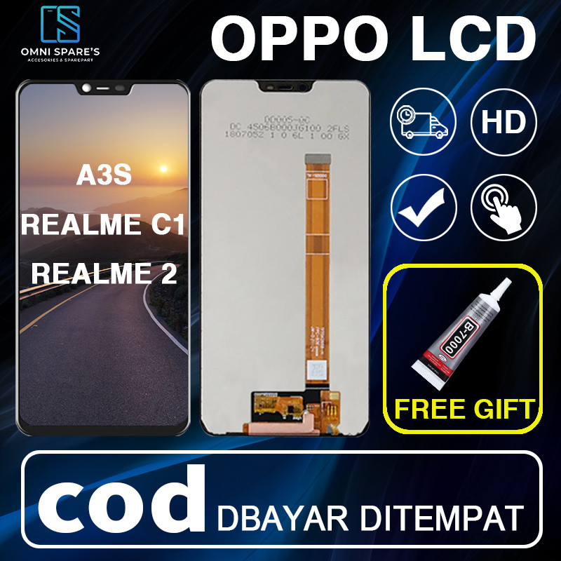 【ORIGINAL】LCD OPPO A3S / OPPO A5/ REALME 2 / REALME C1 FULLSET ORIGINAL TOUCHSCREEN LAYAR HP COMPLET