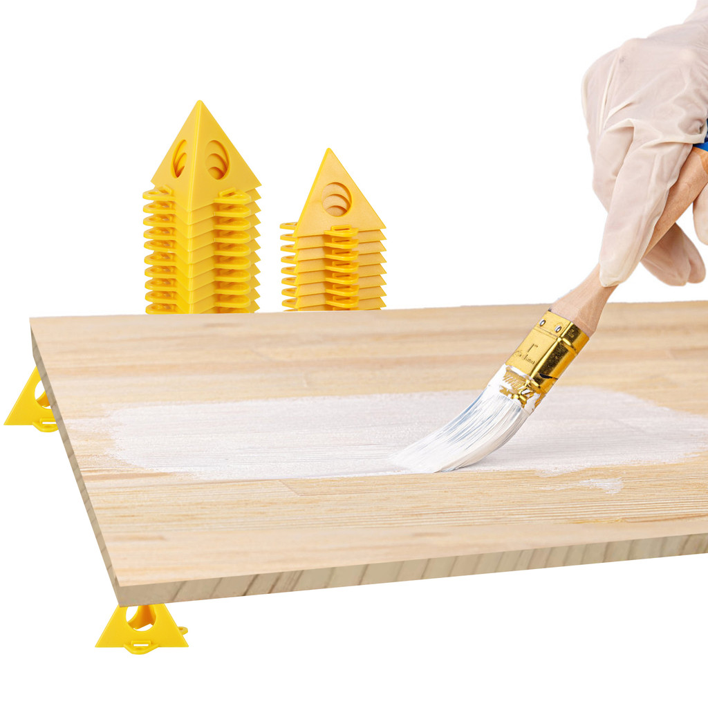 

50Pcs Pyramid Painting Stands Plastic Cone Paint Stands Reusable Painting Triangle Stands Set for Canvas Cabinet Doors Furniture
