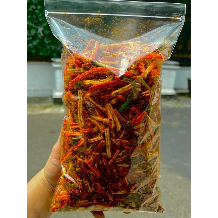 

Kerupuk Beton/Jaat Extra Pedas Daun Jeruk isi 500gram Snack Bandung