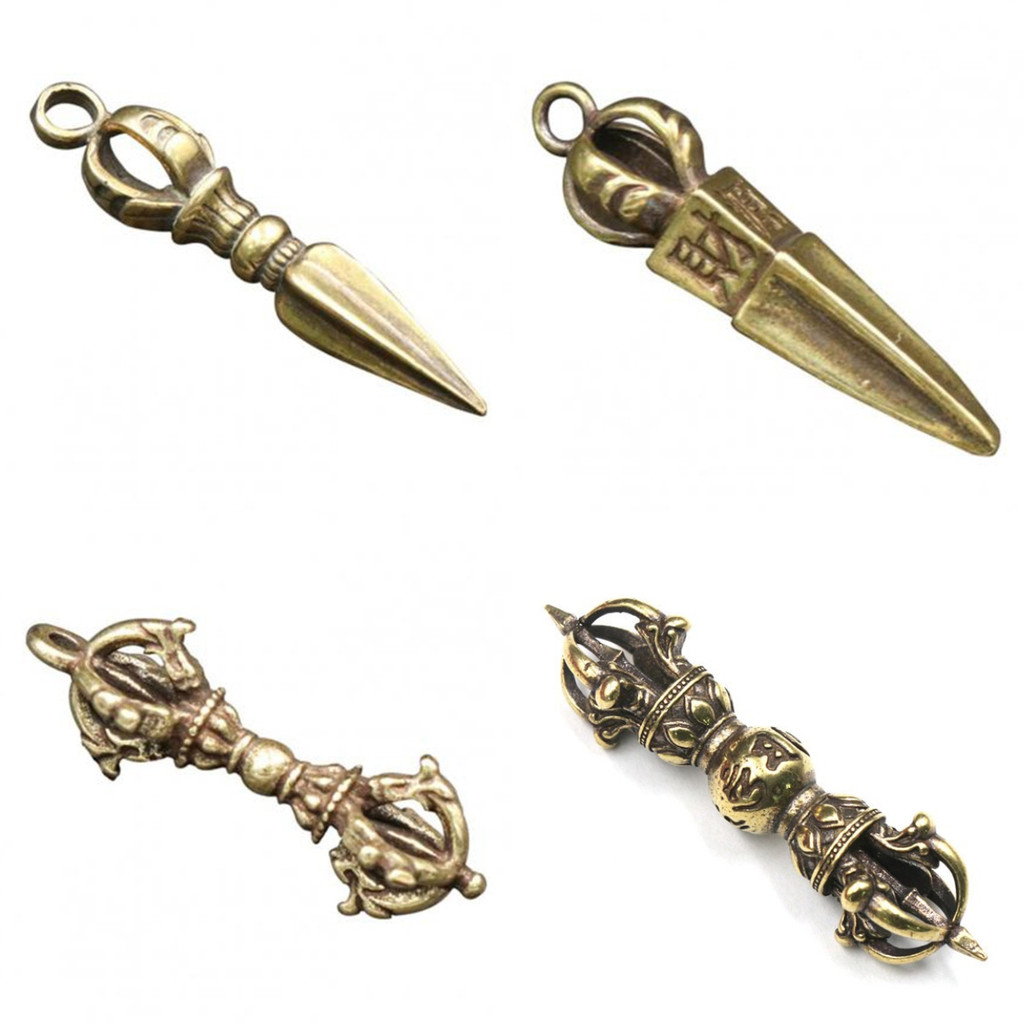 1pc Vintage Solid Religious Pestle Prayer Pendants Nepal Tibetan Buddhist Vajra Pestle Copper Crafts
