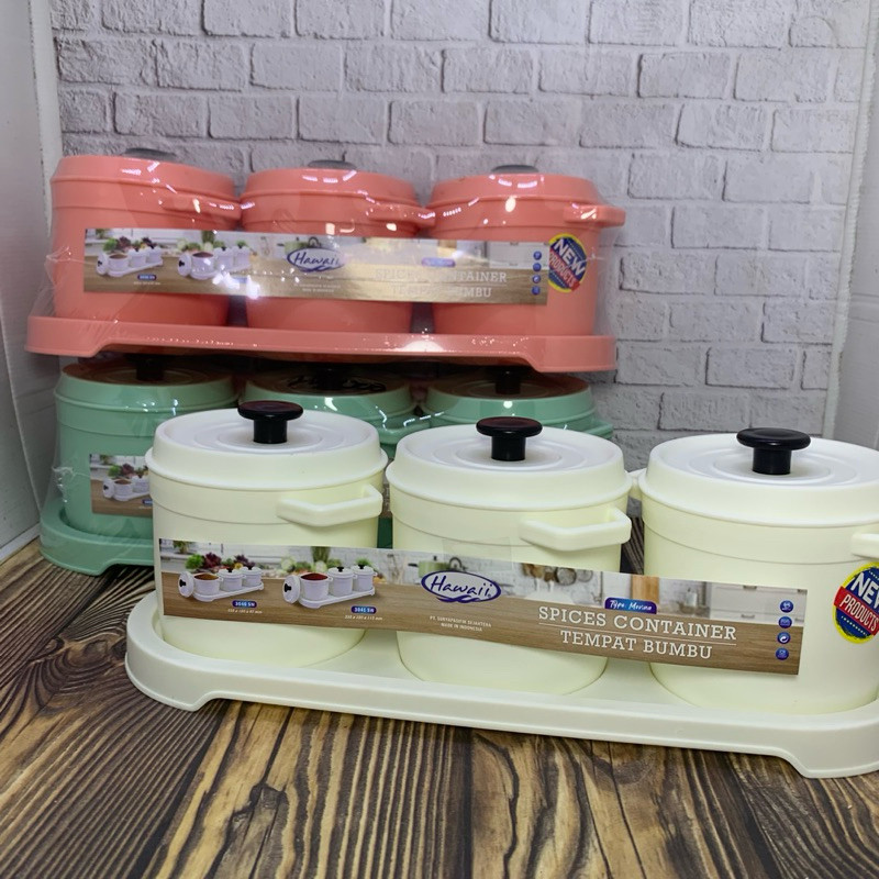 TEMPAT BUMBU HAWAII 3040 / TEMPAT BUMBU HAWAII 3041 / TEMPAT BUMBU 3 WADAH