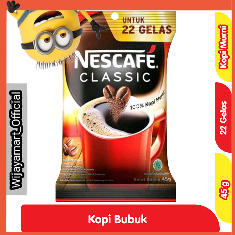 

Nescafe Kopi Klasik Bubuk Bag 45 g