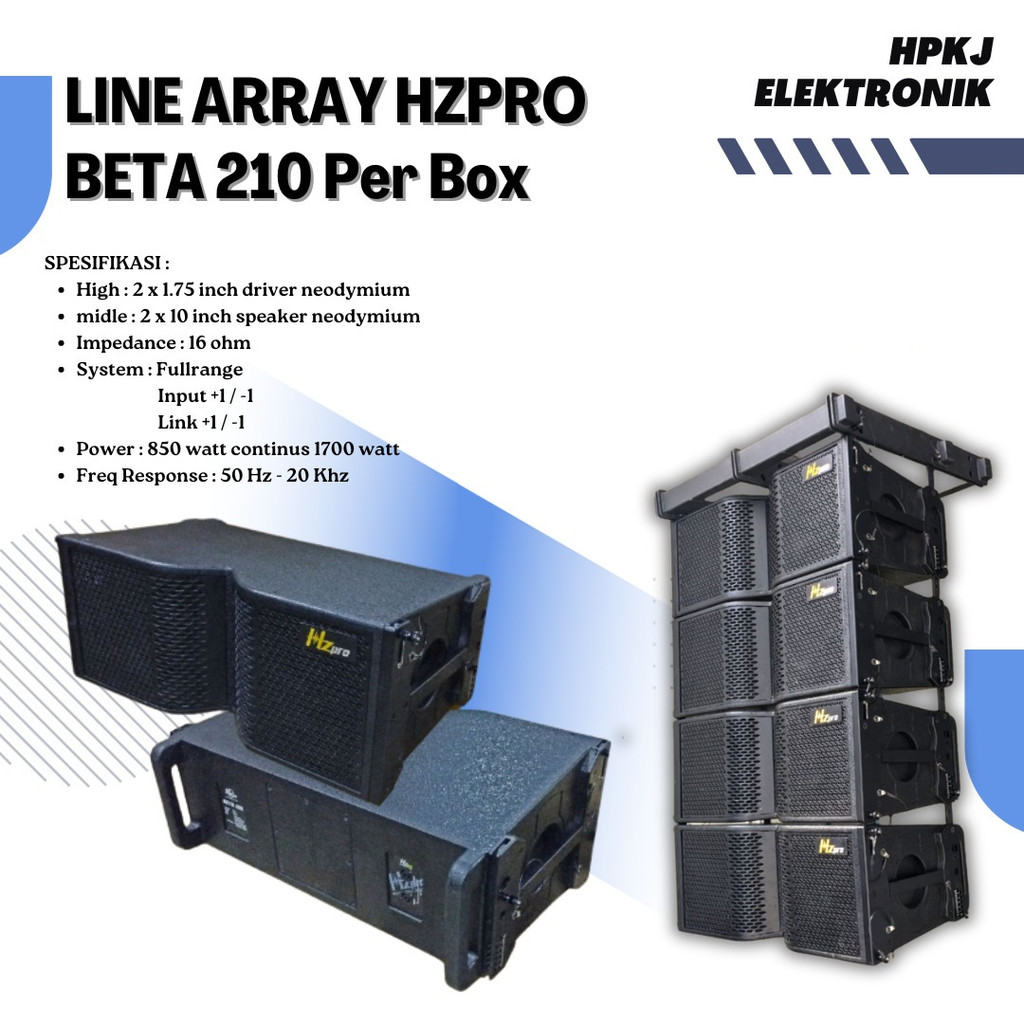 LINE ARRAY BETA 210 ORIGINAL HZ PRO speaker line array hz-pro beta 210