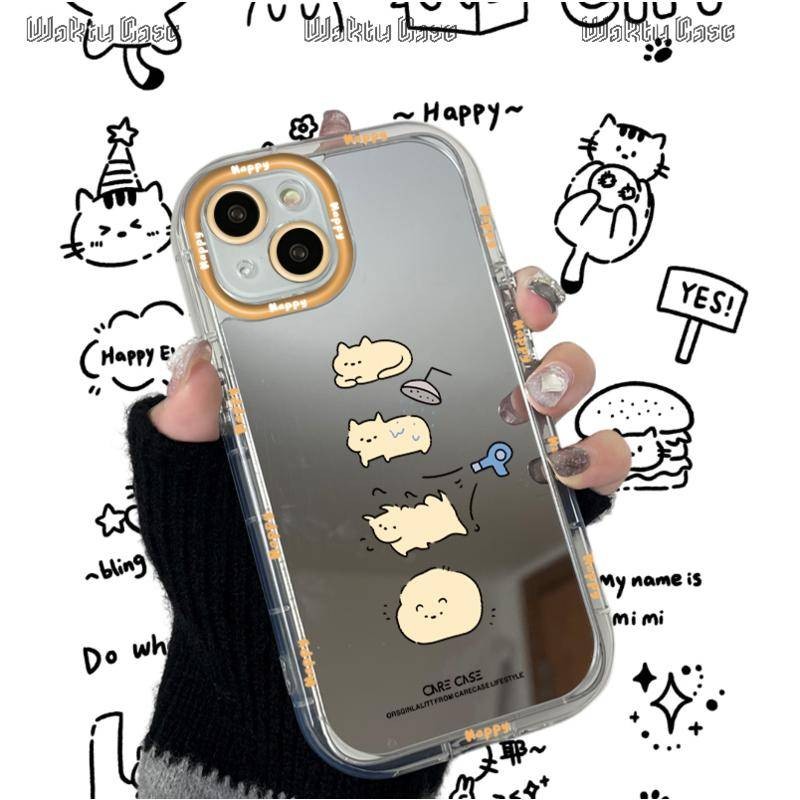 Casing Hard Case TPU Mirror Case Samsung A15 A54 A05S A34 A51 A25 Iphone 11 13 15  Fashion Cute Case