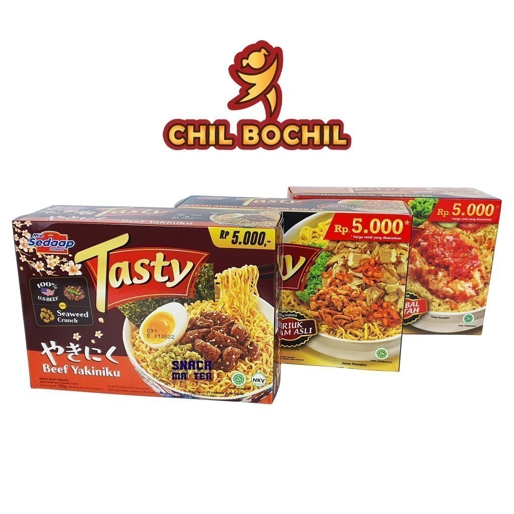 

SEDAAP TASTY BAKMI 115 GRAM - BAKMI AYAM GEPREK MATAH & BEEF YAKINIKU
