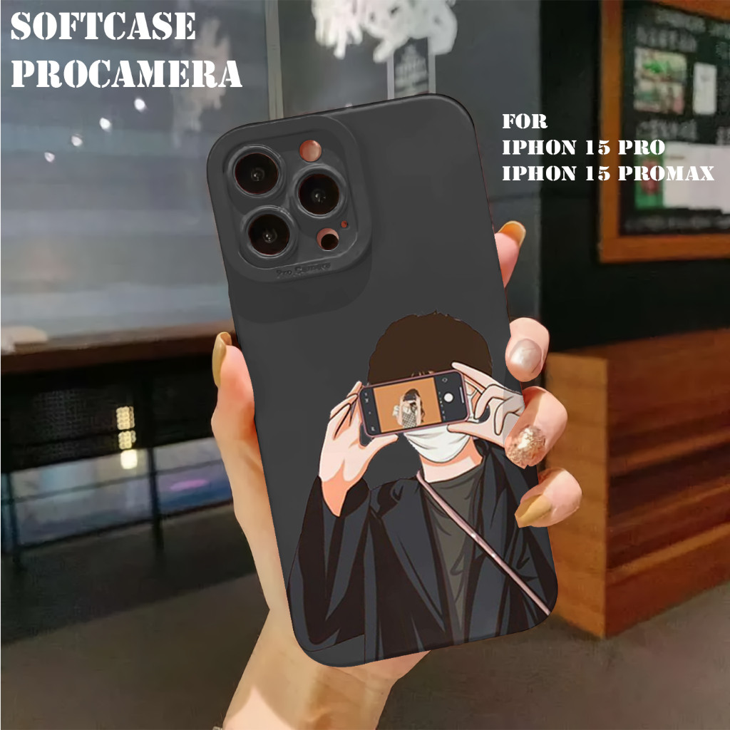 SELEB- (IP-03) SOFTCASE PROCAMERA COUPLE IPHON 15 PRO/15 PROMAX BISA SEMUA TYPE HP TULIS DI CHATATAN