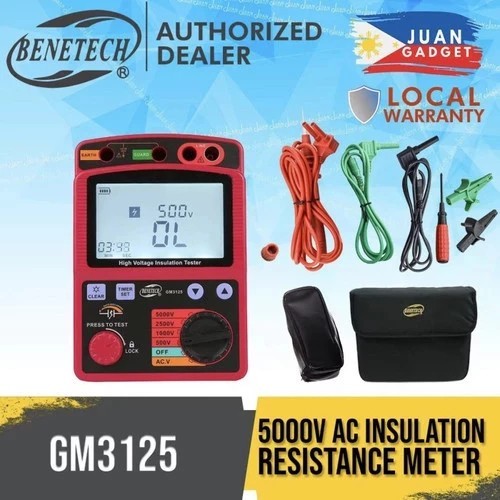 Insulation Tester Benetech GM3125 Megger Test Resistance 5KV Megger