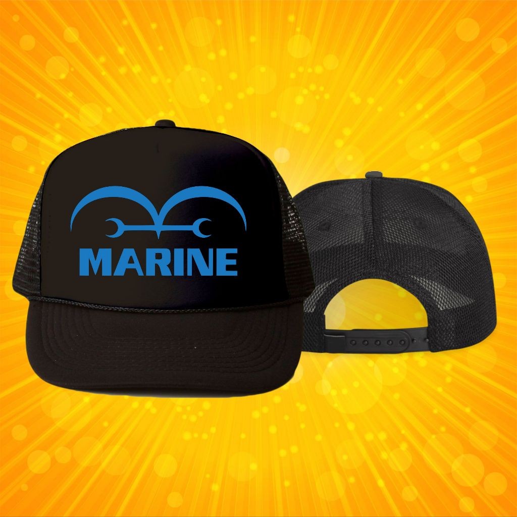 TOPI JARING LOGO MARINE ONE PIECE PREMIUM