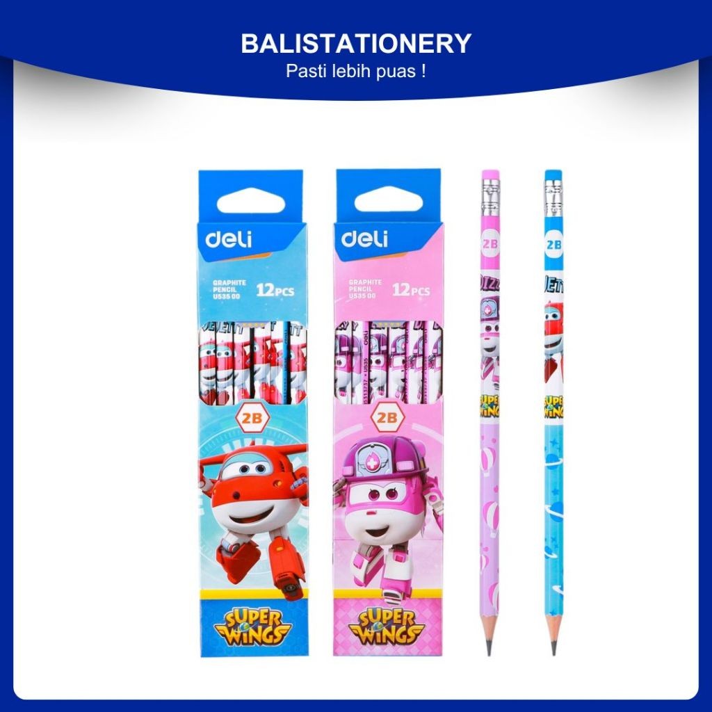 

globalmart.id - Pensil Kayu Deli Graphite Pencil 2B EU53500 Karakter