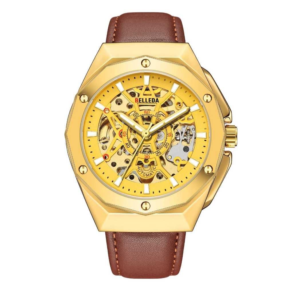 BUY 1 GET 1.. JAM TANGAN PRIA BELLEDA ORIGINAL AUTOMATIC 9476 KULIT