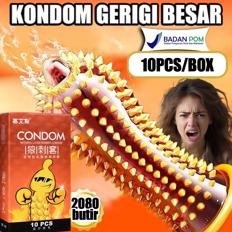 Terbaru Kondom bergrigi Kondom sutra bergerigi Kondom grigi Alat kontrasepsi 10pc/Box kondom pria sa