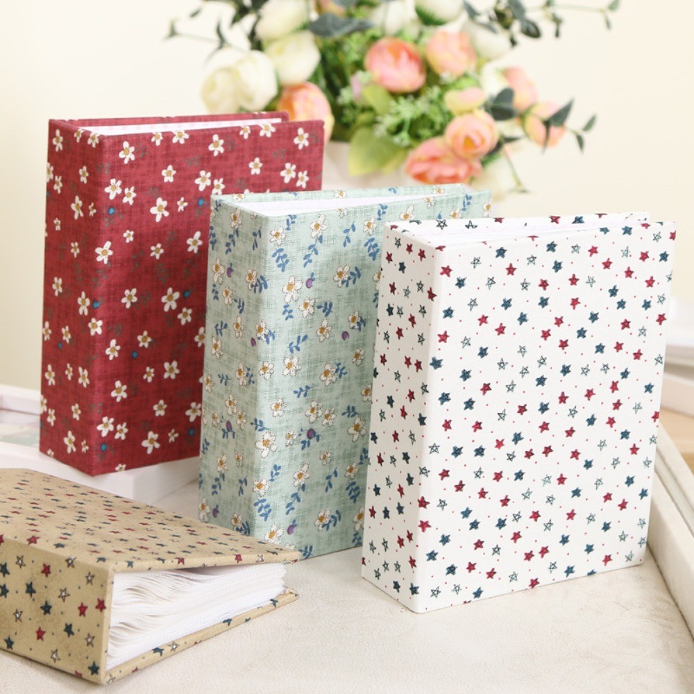

6 inch 100 Pocket Fresh little Floral Star album photo album children's album Scrapbook Mini Photo Album Picture Case DIY Book