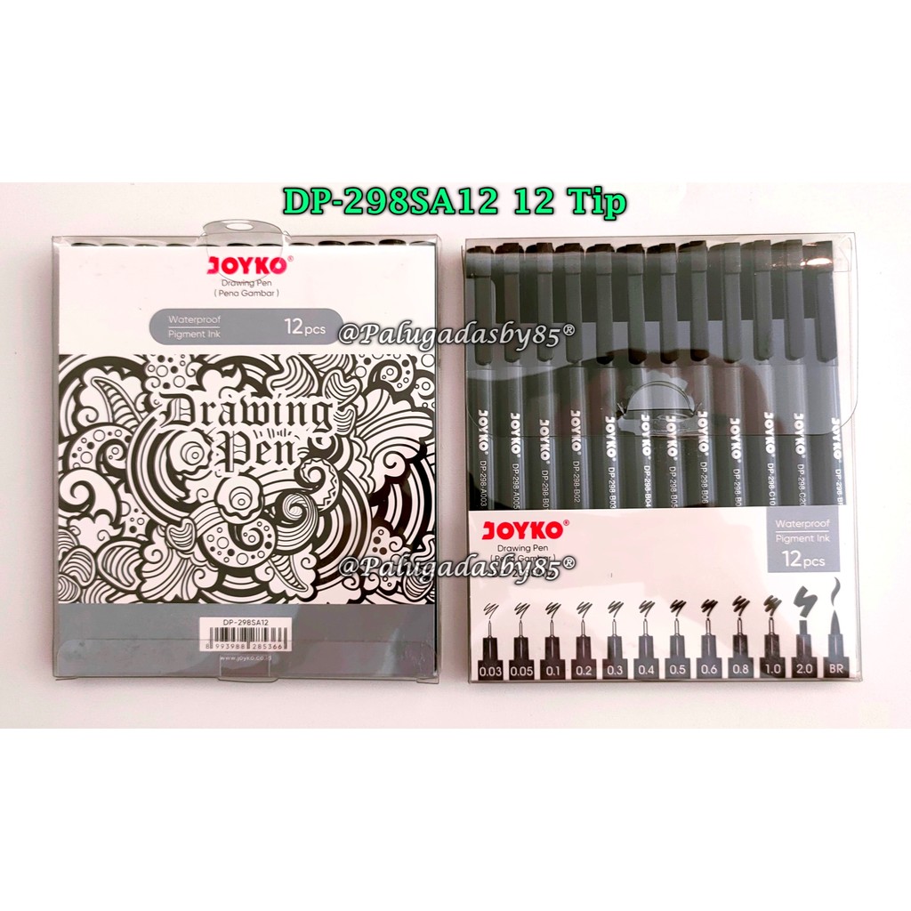 

(1 Set Isi 12 Pcs) GROSIR Drawing Pen JOYKO DP-298SA12 / Drawing Pen Pena Gambar Joyko DP-298SA12