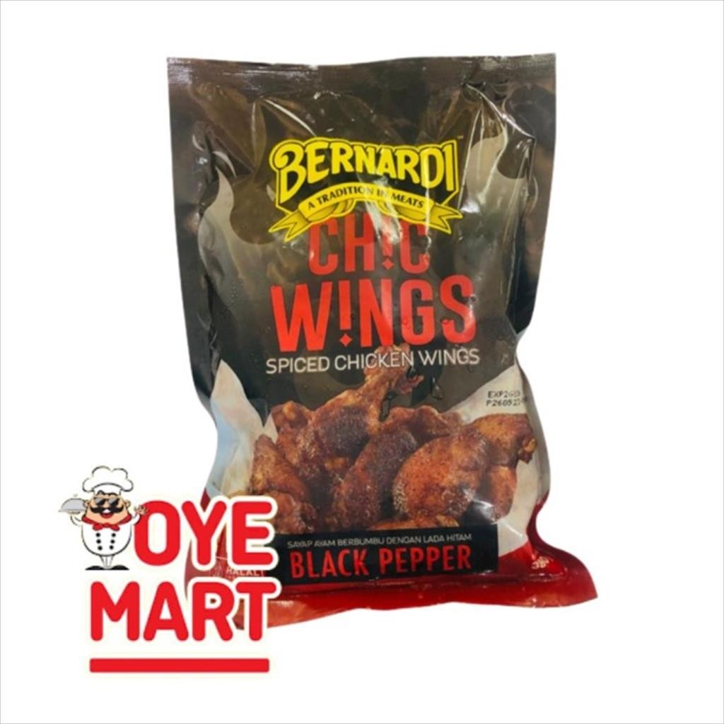 

BERNARDI SPICED CHICKEN WINGS BLACK PEPPER 380GR / SAYAP AYAM PEDAS LADA HITAM