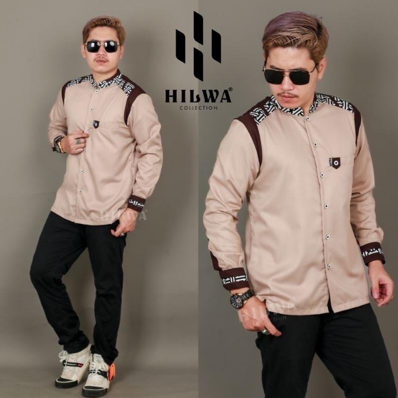 HILWA OFFICIAL - Baju Koko Lengan Panjang Bahan Katun Toyobo Fodu Original Seragam Hadroh Terbaru Az