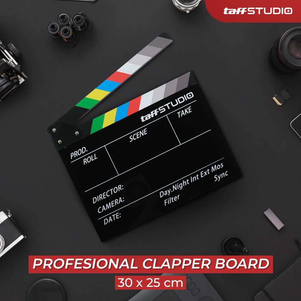 

TaffSTUDIO Profesional Clapper Board Colorful Acrylic - TS-3EL