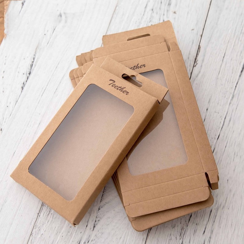 

10pc Baby Gift Merchandise Packing Box Kraft Paper Wedding Wrapping Jewelry Supply Pendants Accessories Baby Teether Gifts Box