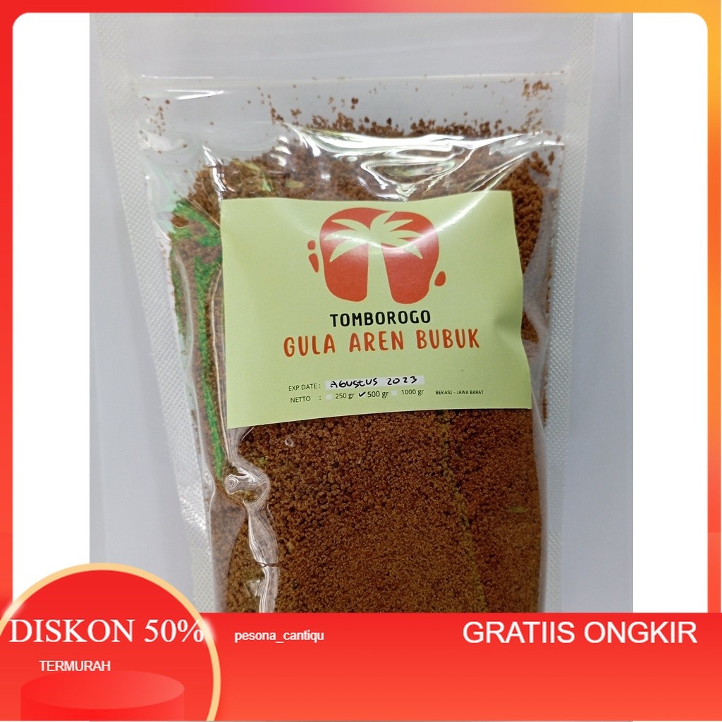 

Gula Aren Bubuk Organik 500 Gr / Gula Semut 100% Original Grade A