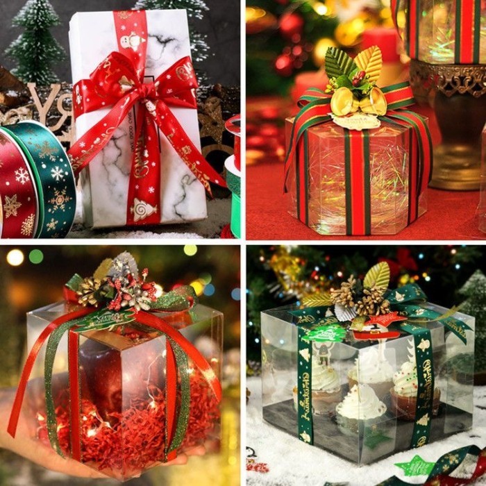 

PROMO!! - 2.5x230CM Pita Natal Besar Pita Christmas Satin Christmas Ribbon - Hijau