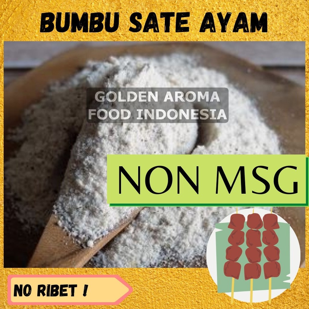 

Bubuk Tabur Rasa Sate ayam Non MSG 500gr Bumbu Serbaguna Murah Halal 1/2Kg chicken Seasoning Powder