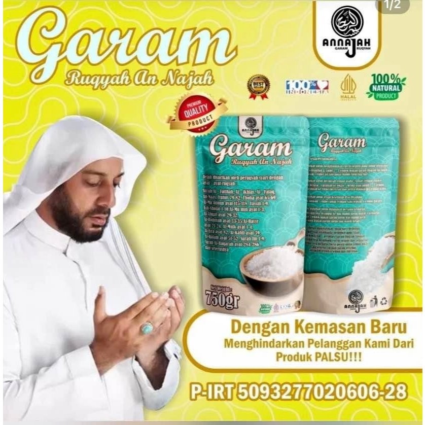 

GARAM RUQYAH ANNAJAH 100% ORIGINAL UNTUK : TOLAK BALAK , PERLINDUNGAN , PELARISAN DAN KEBERUNTUNGAN