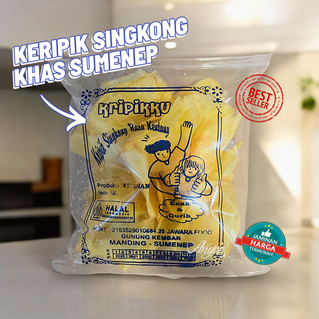 

KERIPIK SINGKONG RASA KENTANG [HALAL] KHAS MANDING SUMENEP @120GR