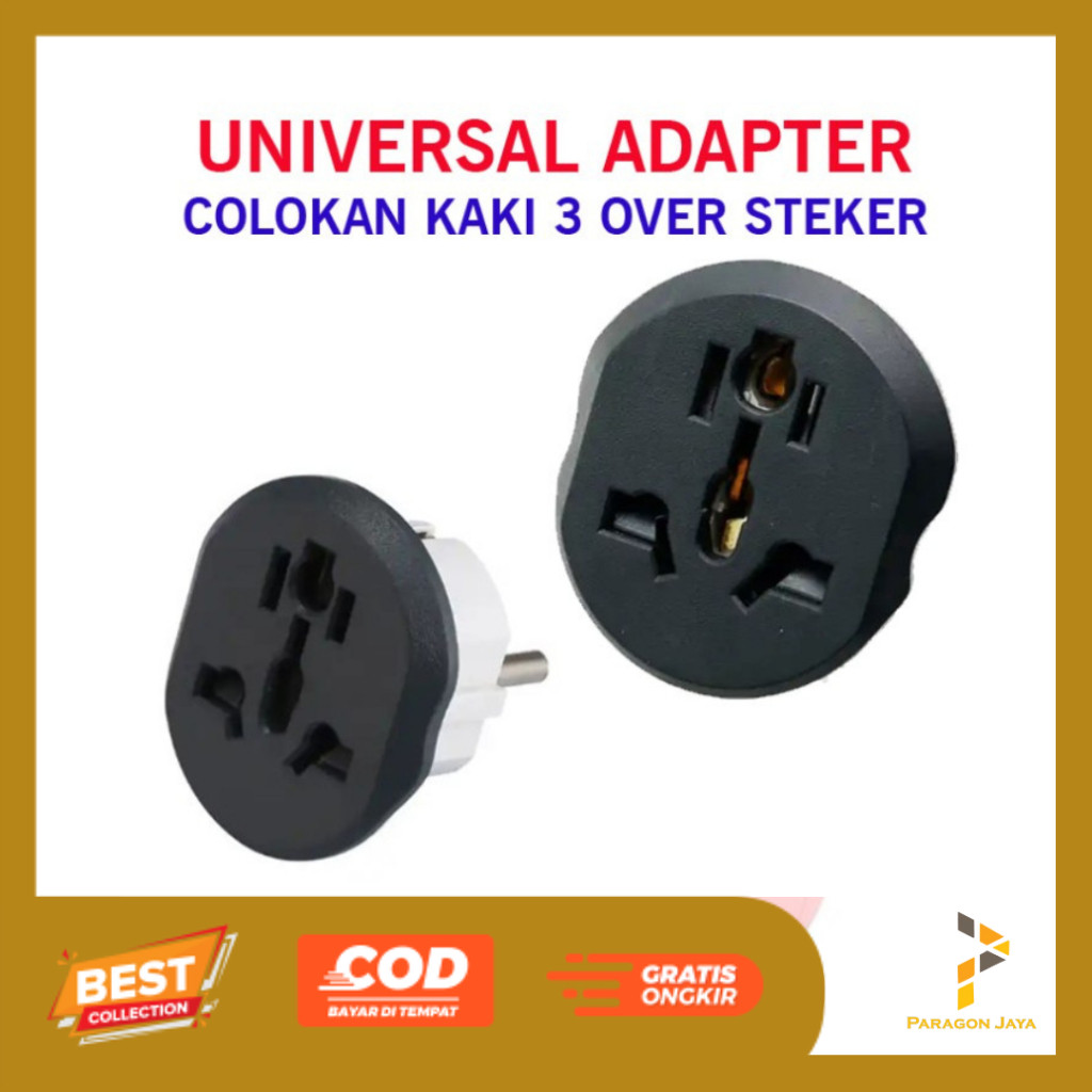 Over Steker Universal  / Sambungan Colokan Kaki 3 Adapter 16A -250V - SB