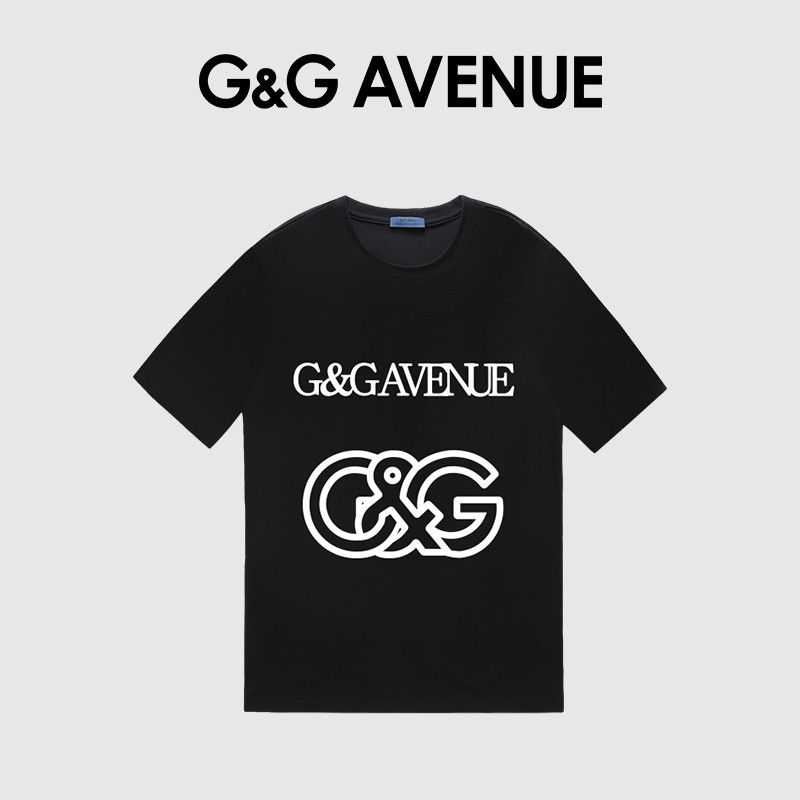 T-Shirt KAOS GUCCI Warna Hitam, Cocok untuk Pria dan Wanita dengan Kerah Bulat dan Atasan Putih yang