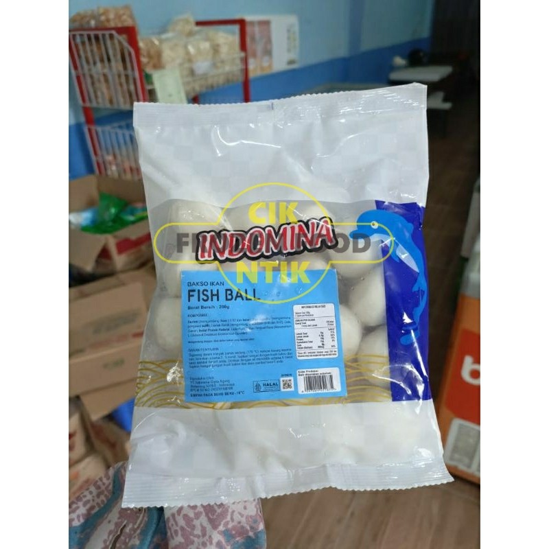 

Indomina Fish Ball 200 gr Frozen food cik ntik Jambi cemilan jajanan seblak korea jepang