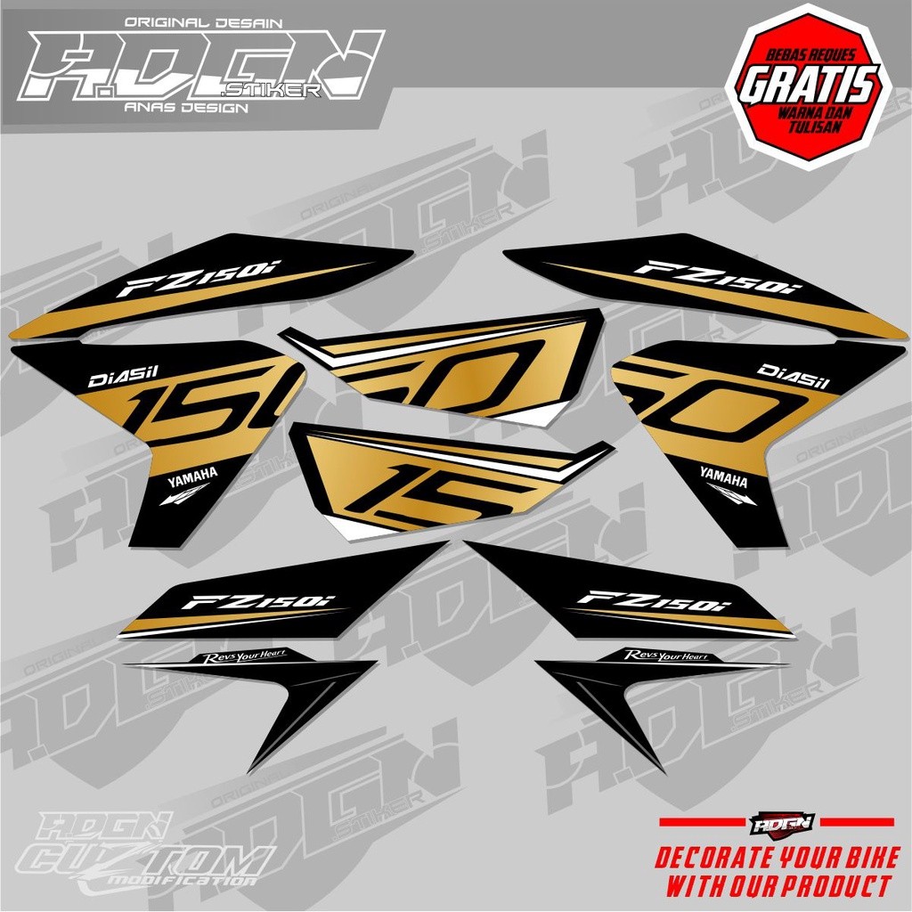 Striping New Vixion NVL motif gp simple custom fz150