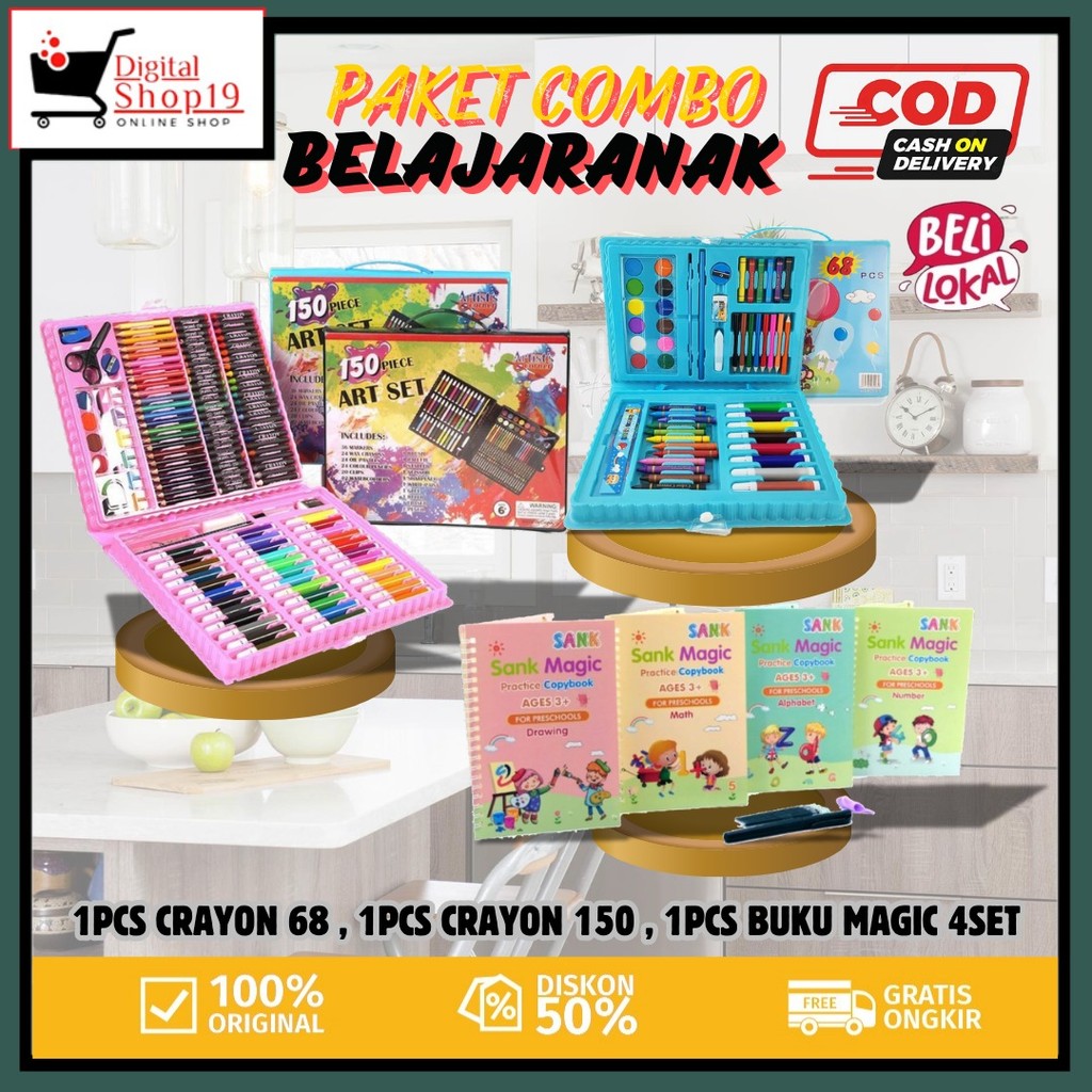

DS.ID COD PAKET COMBO BELAJARANAK ( 1PCS CRAYON 68 , 1PCS CRAYON 150 , 1PCS BUKU MAGIC 4SET )